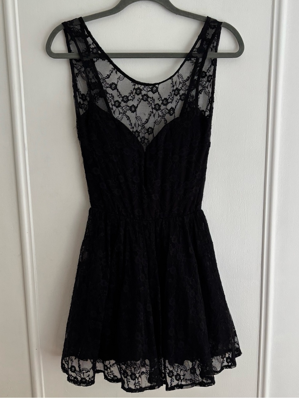 Black Lace Fit & Flare Dress - ASOS